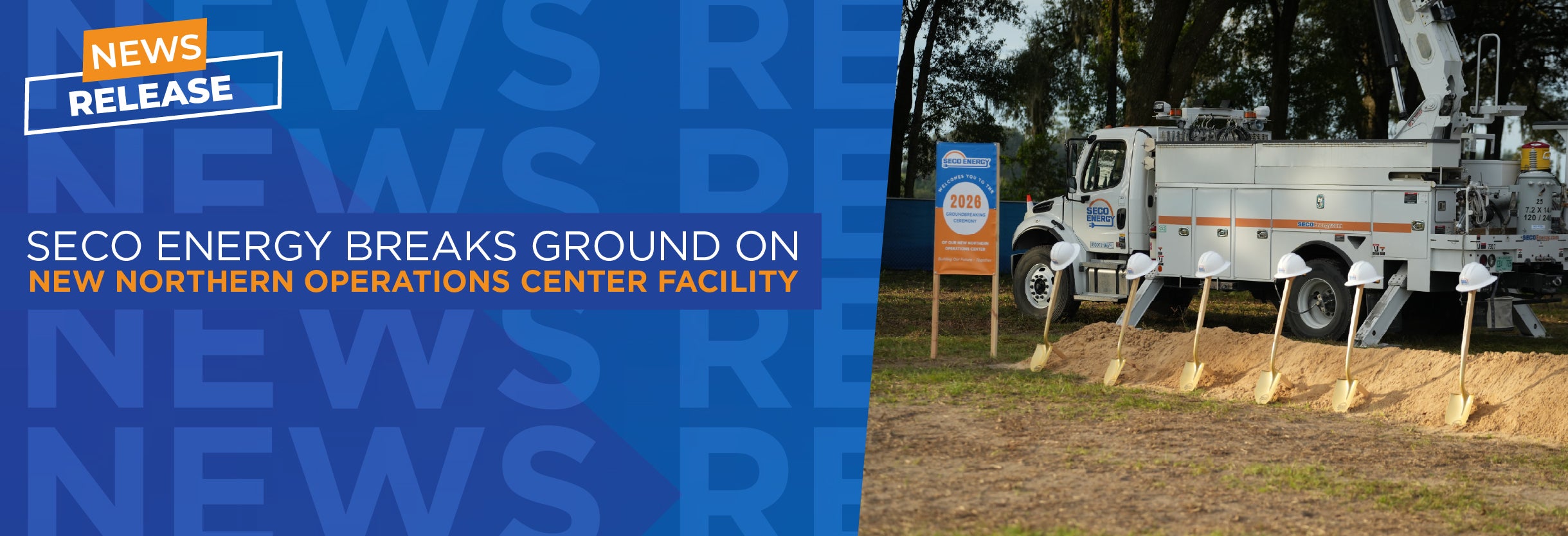 SECO Energy Breaks Ground on New Northern Operations Center Facility - News Release Banner